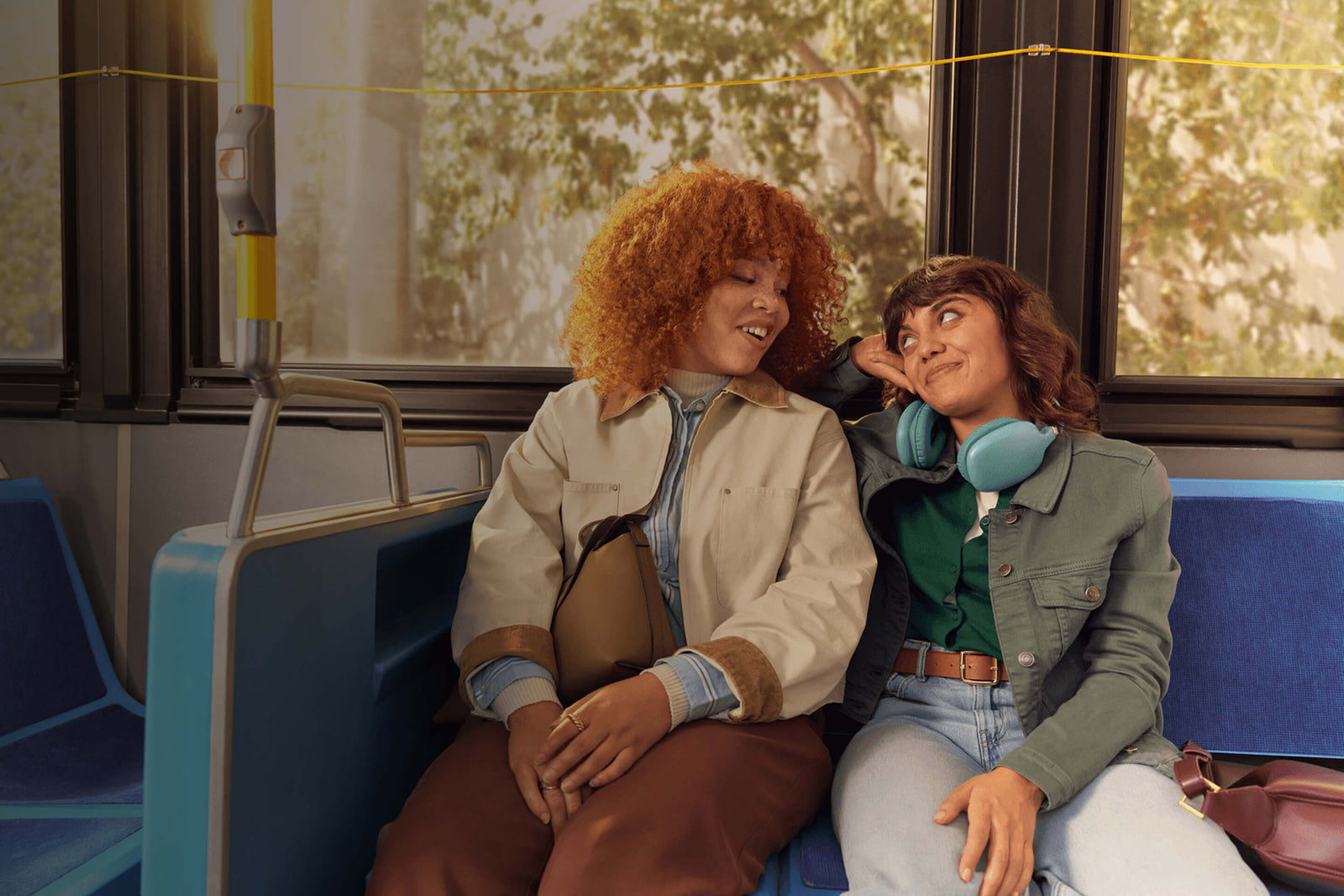  seated on a bus