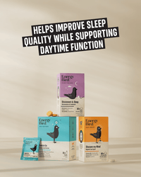 Energy Bird's Sleep Restoration System featuring products Switch On, Sharpen my Mind, and Disconnect & Sleep