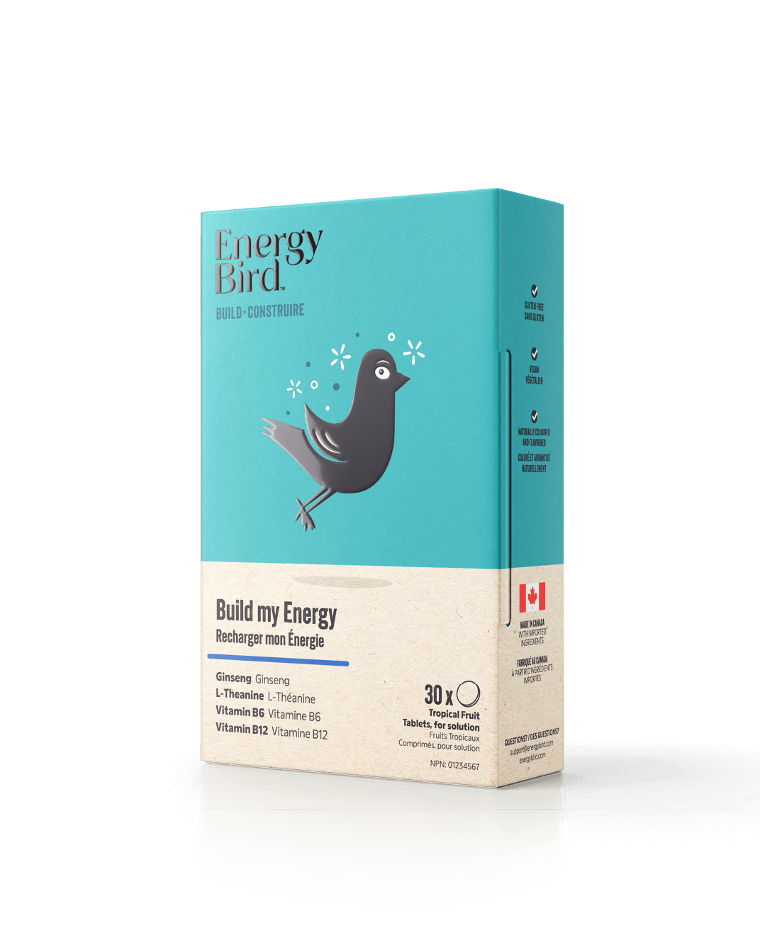 Energy Bird Build My Energy side of package