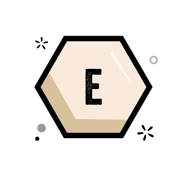 Vitamin E in hexagon