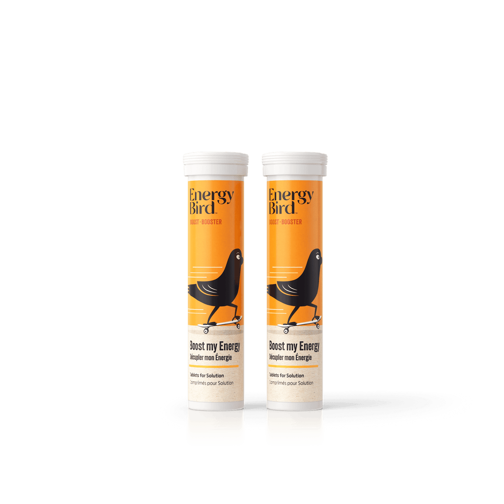 Bouteilles de comprimés Décupler mon énergie par Energy Bird