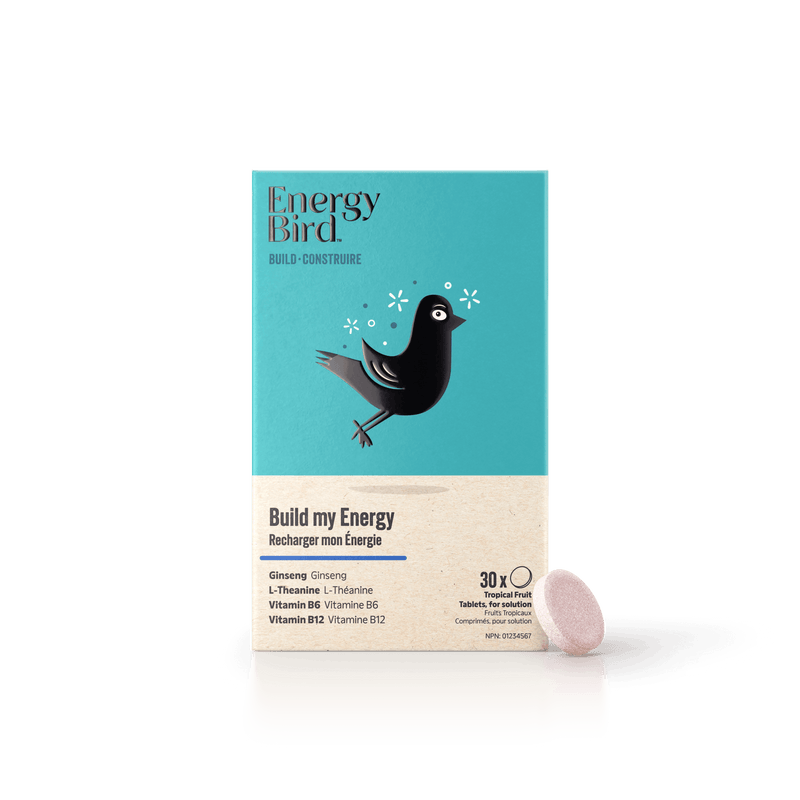 Energy Bird Build My Energy - Energy & Anxiety Support - 30 Tablets