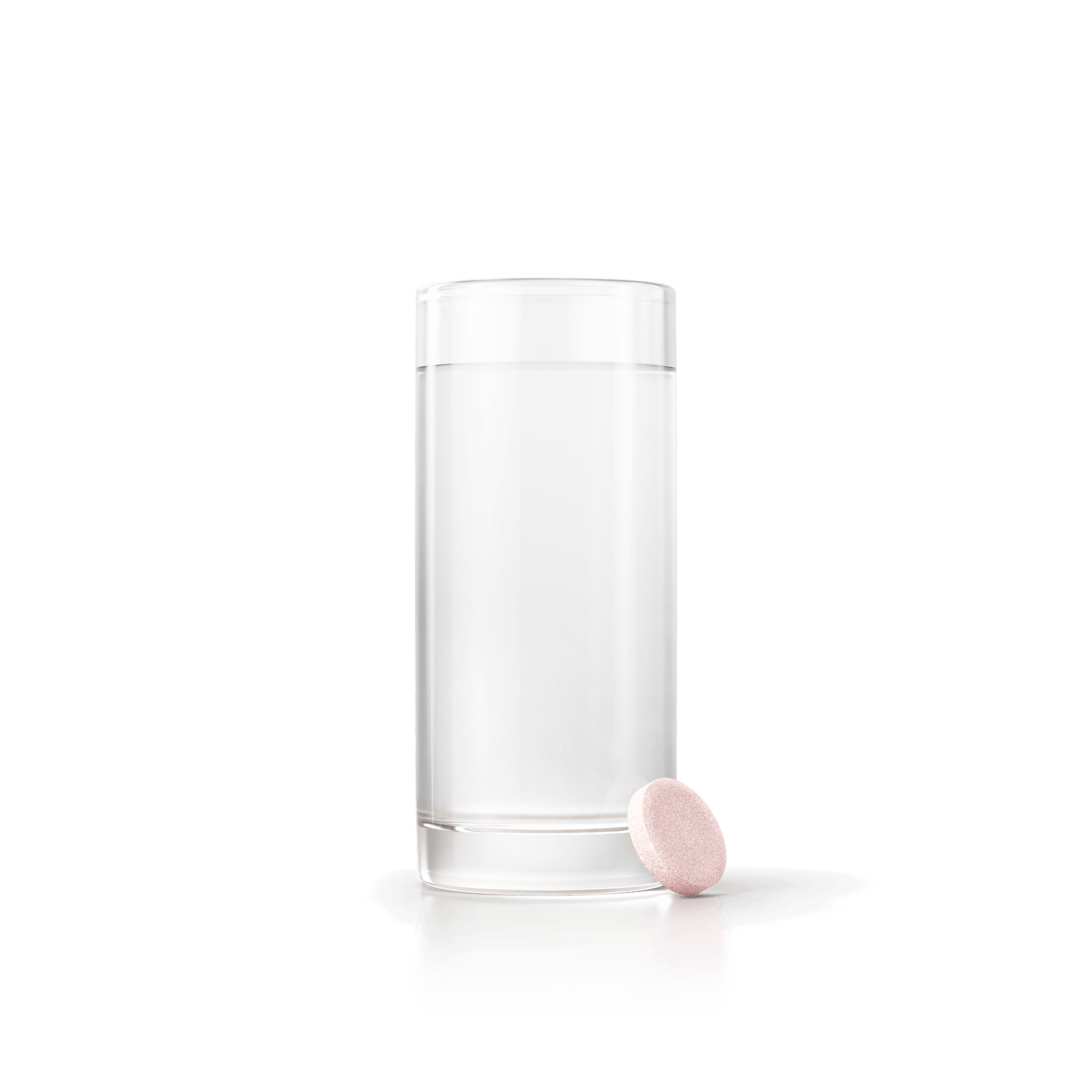Energy Bird Build My Energy tablet beside a glass of water