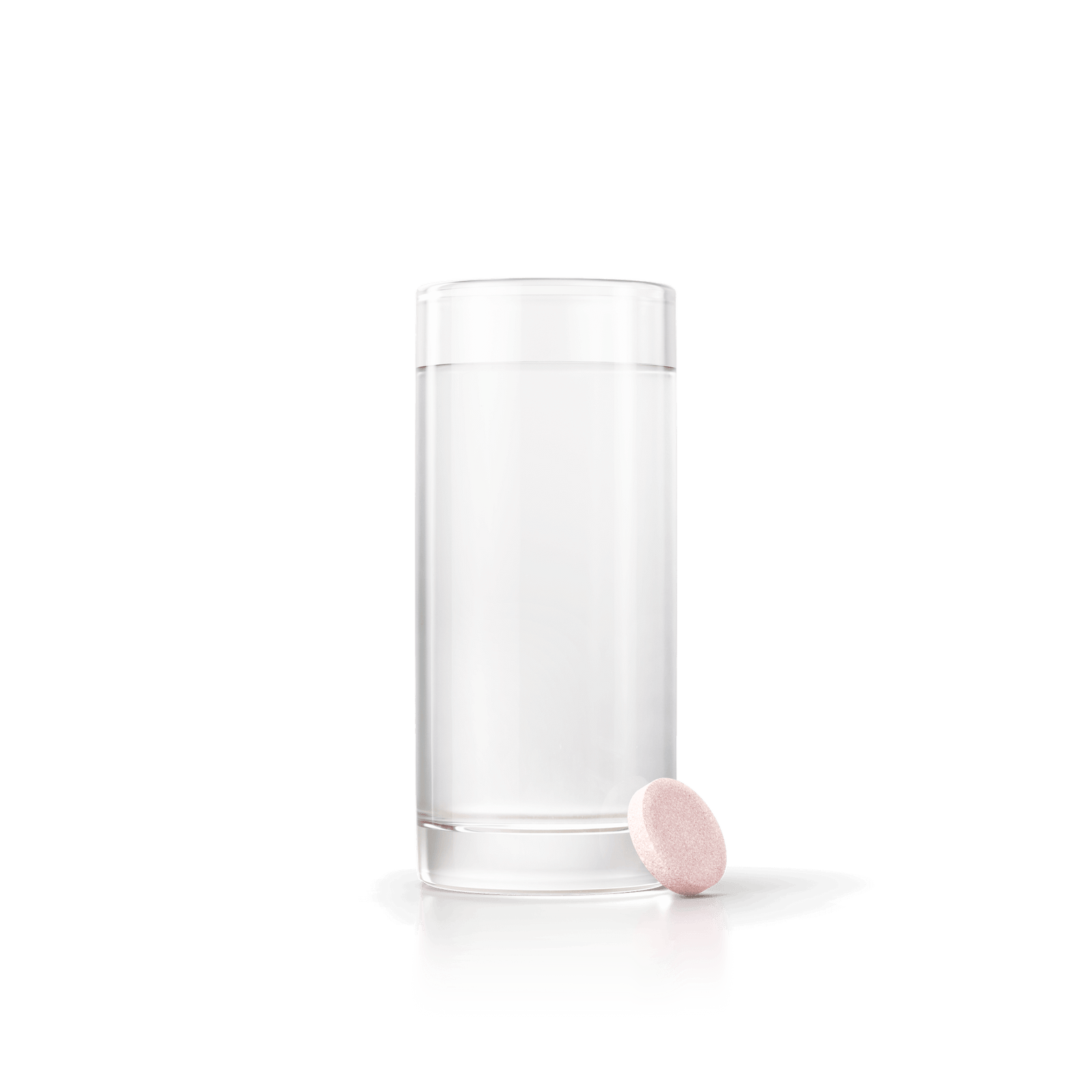 Energy Bird Build My Energy tablet beside a glass of water