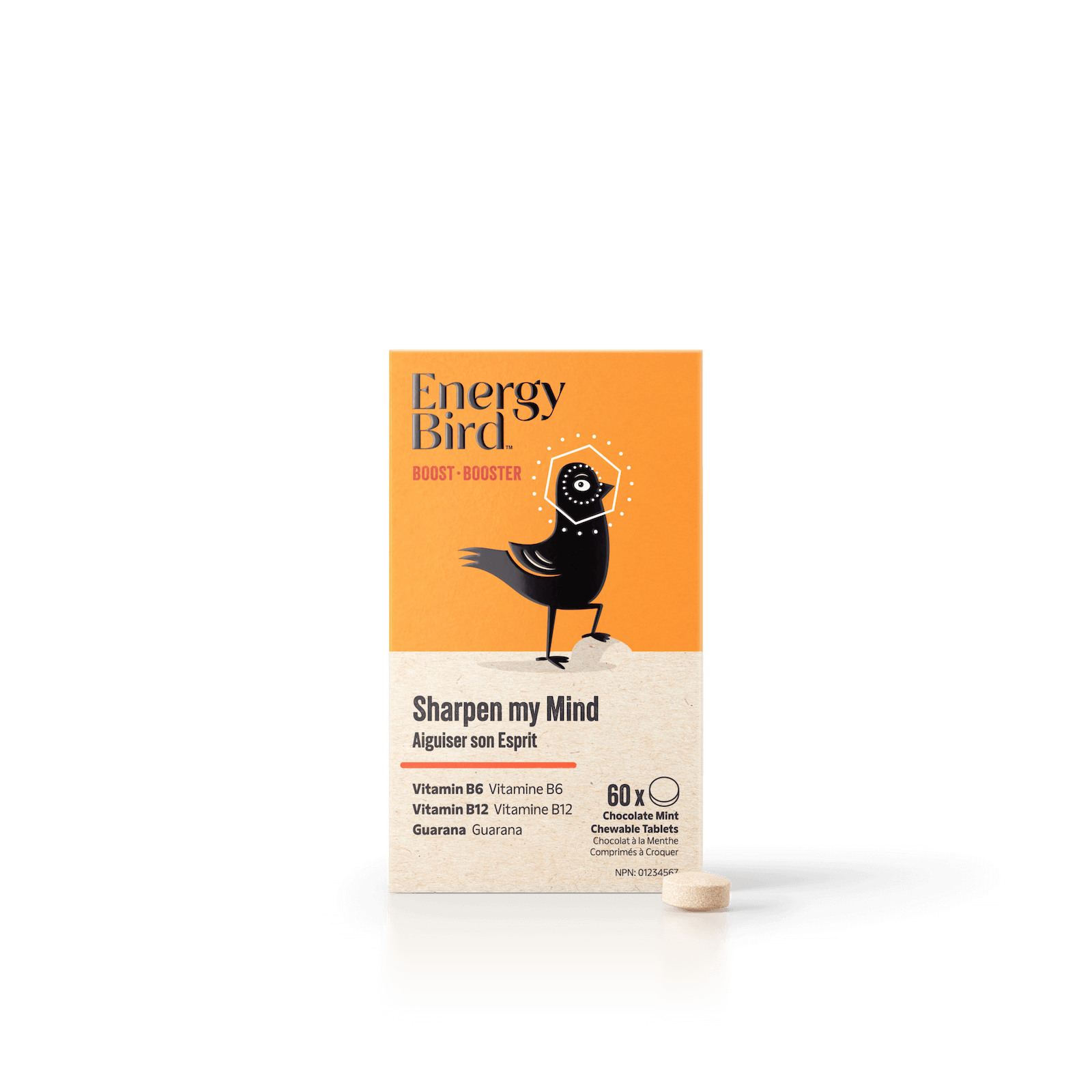 Energy Bird Sharpen My Mind - Stay Awake Support - 60 Tablets