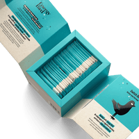 Energy Bird Switch On with open packaging showing sachets