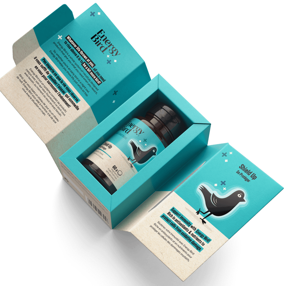 Boîte Activer mon cerveau par Energy bird ouverte