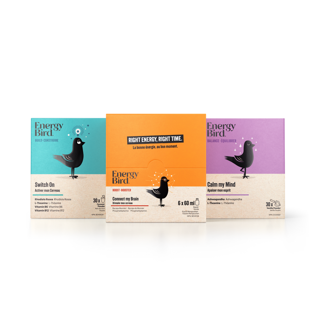 Energy Bird Mental Performance System including Switch On, Connect my Brain and Calm my Mind