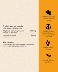 Each Energy Bird Feel Sexy capsule contains 300mg of fenugreek extract and 75mg of maca root extract. 