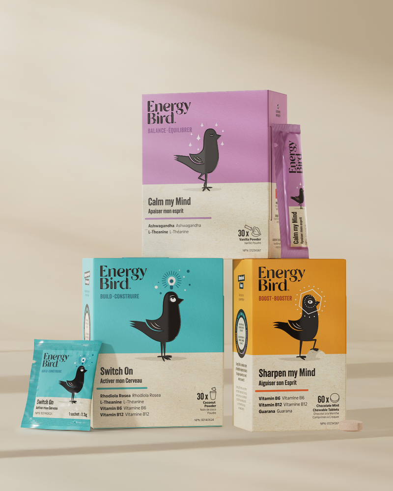 Energy Bird Mental Performance System including Switch On, Sharpen my Mind and Calm my Mind